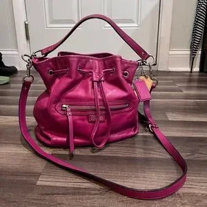 Coach | Bags | Coach Daisy Vintage Y2k Pink Leather Bucket  display picture 3